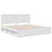 Cadru de pat cu headboard Alb 200 x 200 cm Lemn de pin masiv - WALTI WALTI