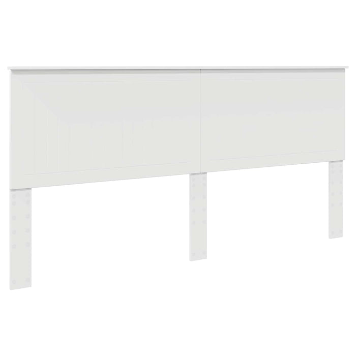 Cadru de pat cu headboard Alb 200 x 200 cm Lemn de pin masiv - WALTI WALTI