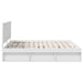 Cadru de pat cu headboard Alb 200 x 200 cm Lemn de pin masiv - WALTI WALTI