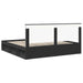 Cadru de pat cu headboard Negru 200 x 200 cm Lemn de pin masiv - WALTI WALTI