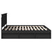 Cadru de pat cu headboard Negru 200 x 200 cm Lemn de pin masiv - WALTI WALTI