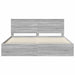 Cadru de pat Gri Sonoma 200 x 200 cm Lemn de pin masiv - WALTI WALTI
