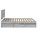 Cadru de pat Gri Sonoma 200 x 200 cm Lemn de pin masiv - WALTI WALTI