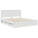 Cadru de pat cu headboard Alb 180 x 200 cm Lemn de pin masiv - WALTI WALTI