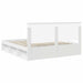 Cadru de pat cu headboard Alb 180 x 200 cm Lemn de pin masiv - WALTI WALTI