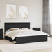 Cadru de pat cu headboard Negru 180 x 200 cm Lemn de pin masiv - WALTI WALTI