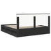 Cadru de pat cu headboard Negru 180 x 200 cm Lemn de pin masiv - WALTI WALTI