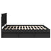 Cadru de pat cu headboard Negru 180 x 200 cm Lemn de pin masiv - WALTI WALTI