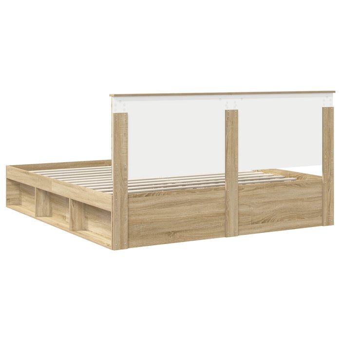 Cadru de pat cu headboard Sonoma 180 x 200 cm Lemn de pin masiv - WALTI WALTI