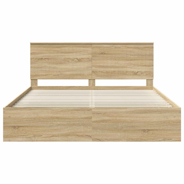 Cadru de pat cu headboard Sonoma 180 x 200 cm Lemn de pin masiv - WALTI WALTI