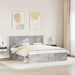 Cadru de pat cu headboard Beton 180 x 200 cm Lemn de pin masiv - WALTI WALTI