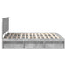 Cadru de pat cu headboard Beton 180 x 200 cm Lemn de pin masiv - WALTI WALTI