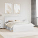 Cadru de pat cu headboard Alb 160 x 200 cm Lemn de pin masiv - WALTI WALTI