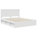 Cadru de pat cu headboard Alb 160 x 200 cm Lemn de pin masiv - WALTI WALTI