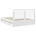 Cadru de pat cu headboard Alb 160 x 200 cm Lemn de pin masiv - WALTI WALTI