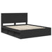 Cadru de pat cu headboard Negru 160 x 200 cm Lemn de pin masiv - WALTI WALTI