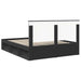 Cadru de pat cu headboard Negru 160 x 200 cm Lemn de pin masiv - WALTI WALTI