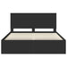 Cadru de pat cu headboard Negru 160 x 200 cm Lemn de pin masiv - WALTI WALTI