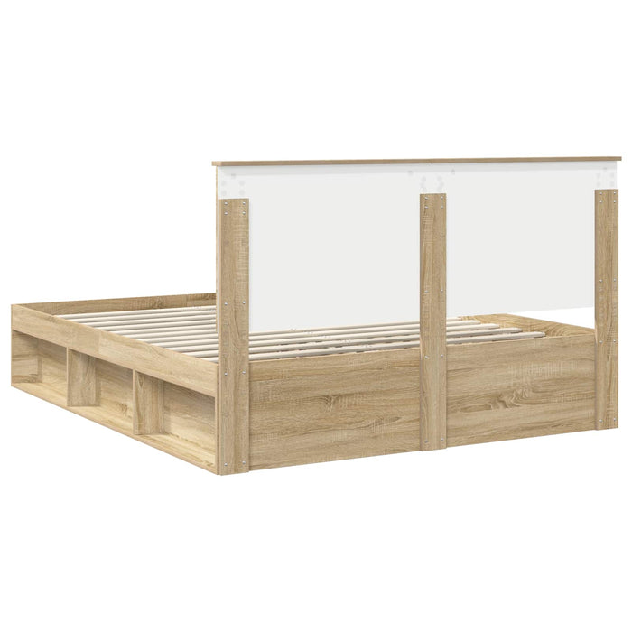 Cadru de pat cu headboard Sonoma 160 x 200 cm Lemn de pin masiv - WALTI WALTI