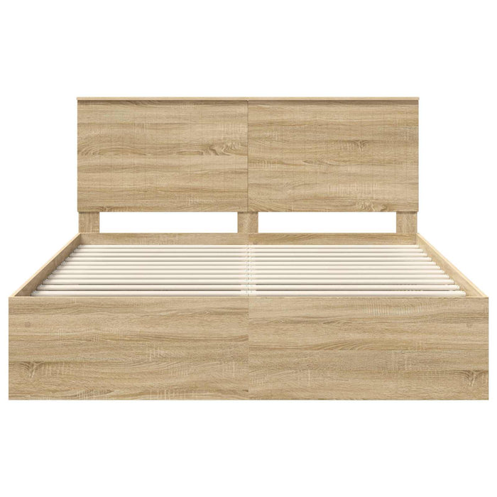 Cadru de pat cu headboard Sonoma 160 x 200 cm Lemn de pin masiv - WALTI WALTI