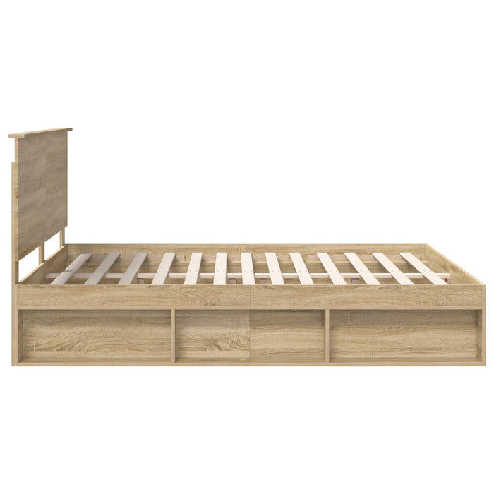 Cadru de pat cu headboard Sonoma 160 x 200 cm Lemn de pin masiv - WALTI WALTI
