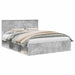 Cadru de pat cu headboard Beton 160 x 200 cm Lemn de pin masiv - WALTI WALTI