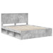 Cadru de pat cu headboard Beton 160 x 200 cm Lemn de pin masiv - WALTI WALTI