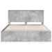 Cadru de pat cu headboard Beton 160 x 200 cm Lemn de pin masiv - WALTI WALTI