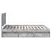 Cadru de pat cu headboard Beton 160 x 200 cm Lemn de pin masiv - WALTI WALTI