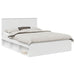 Cadru de pat cu headboard Alb 150 x 200 cm Lemn de pin masiv - WALTI WALTI