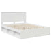Cadru de pat cu headboard Alb 150 x 200 cm Lemn de pin masiv - WALTI WALTI