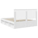 Cadru de pat cu headboard Alb 150 x 200 cm Lemn de pin masiv - WALTI WALTI