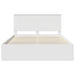 Cadru de pat cu headboard Alb 150 x 200 cm Lemn de pin masiv - WALTI WALTI