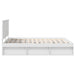 Cadru de pat cu headboard Alb 150 x 200 cm Lemn de pin masiv - WALTI WALTI