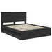 Cadru de pat cu headboard Negru 150 x 200 cm Lemn de pin masiv - WALTI WALTI