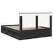 Cadru de pat cu headboard Negru 150 x 200 cm Lemn de pin masiv - WALTI WALTI