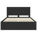 Cadru de pat cu headboard Negru 150 x 200 cm Lemn de pin masiv - WALTI WALTI