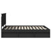 Cadru de pat cu headboard Negru 150 x 200 cm Lemn de pin masiv - WALTI WALTI