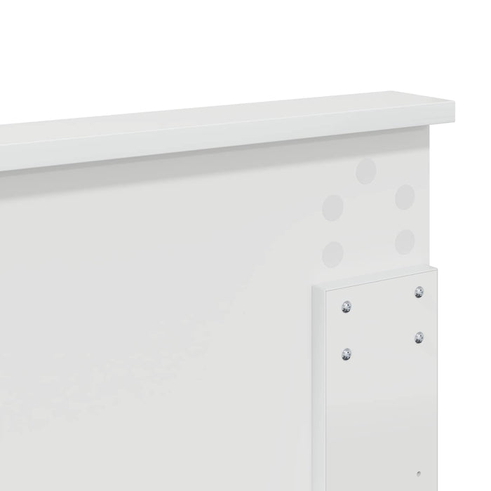 Cadru de pat cu headboard Alb 140 x 200 cm Lemn de pin masiv - WALTI WALTI