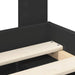Cadru de pat cu headboard Negru 140 x 200 cm Lemn de pin masiv - WALTI WALTI