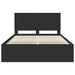 Cadru de pat cu headboard Negru 140 x 200 cm Lemn de pin masiv - WALTI WALTI