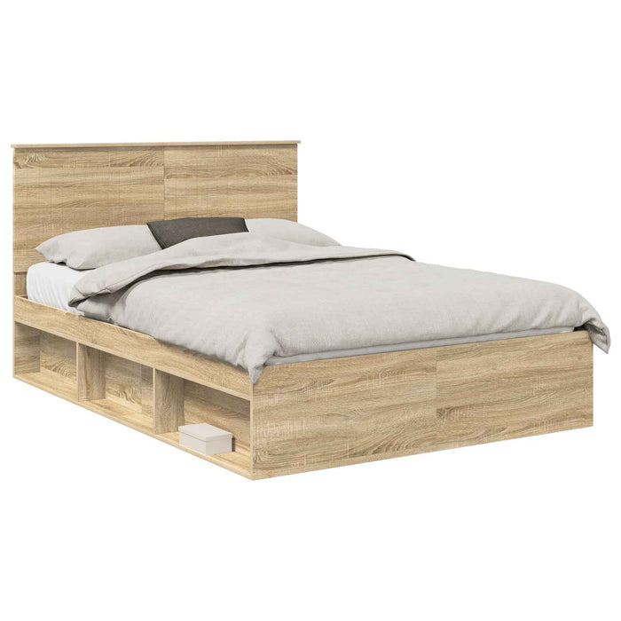Cadru de pat cu headboard Sonoma 140 x 200 cm Lemn de pin masiv - WALTI WALTI