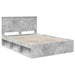 Cadru de pat cu headboard Beton 140 x 200 cm Lemn de pin masiv - WALTI WALTI