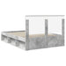 Cadru de pat cu headboard Beton 140 x 200 cm Lemn de pin masiv - WALTI WALTI