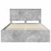 Cadru de pat cu headboard Beton 140 x 200 cm Lemn de pin masiv - WALTI WALTI
