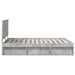Cadru de pat cu headboard Beton 140 x 200 cm Lemn de pin masiv - WALTI WALTI