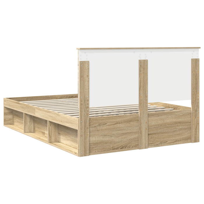 Cadru de pat cu headboard Sonoma 140 x 190 cm Lemn de pin masiv - WALTI WALTI