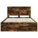 Cadru de pat Stejar fumuriu 140 x 190 cm Lemn de pin masiv - WALTI WALTI