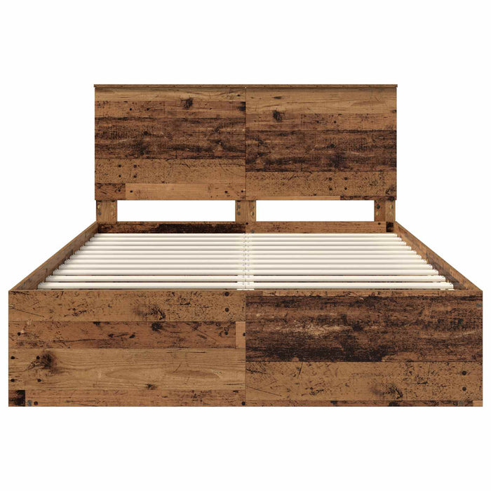 Cadru de pat Lemn vechi 140 x 190 cm Lemn de pin masiv - WALTI WALTI