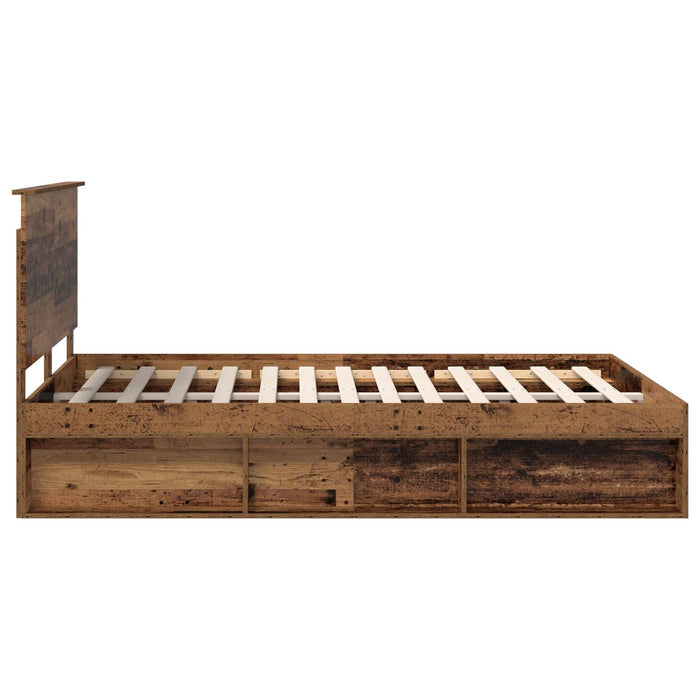 Cadru de pat Lemn vechi 140 x 190 cm Lemn de pin masiv - WALTI WALTI